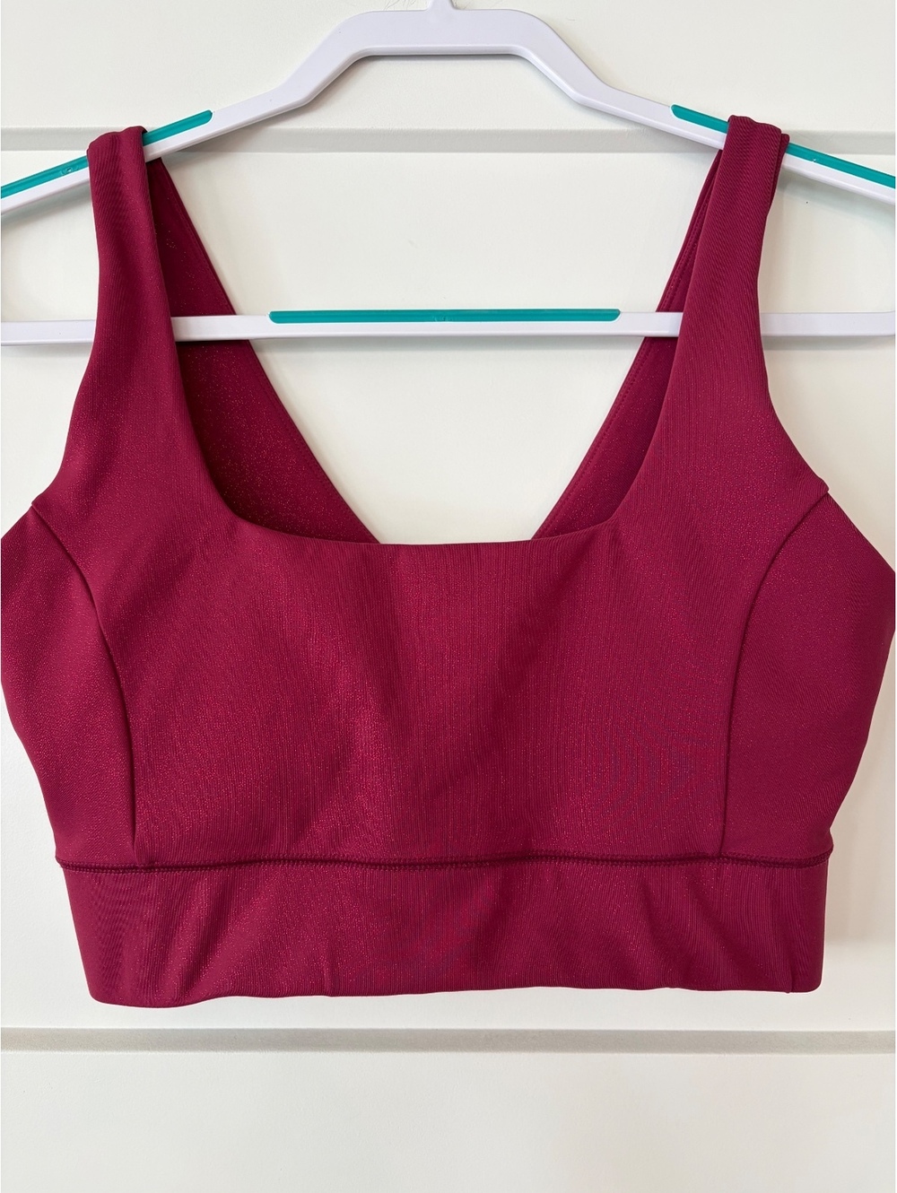 IVL Collective Shimmer Sports Bra — Burgundy, Size 12